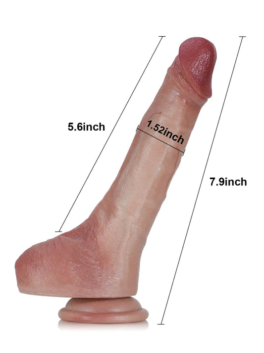 20 cm Realistic Dildo with Spine Core & Suction Base