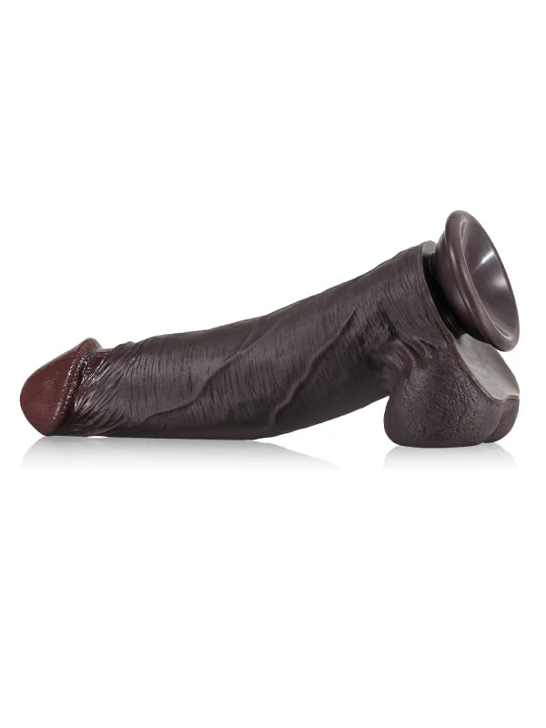 Glidande Hud Realistisk Svart Dildo