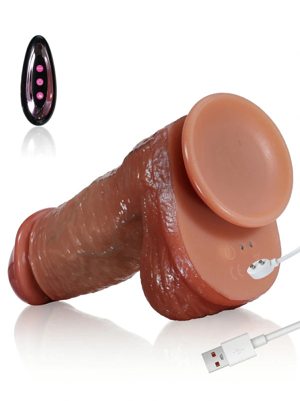 23.6 cm Brun Realistisk Dildo Med Stötfunktion