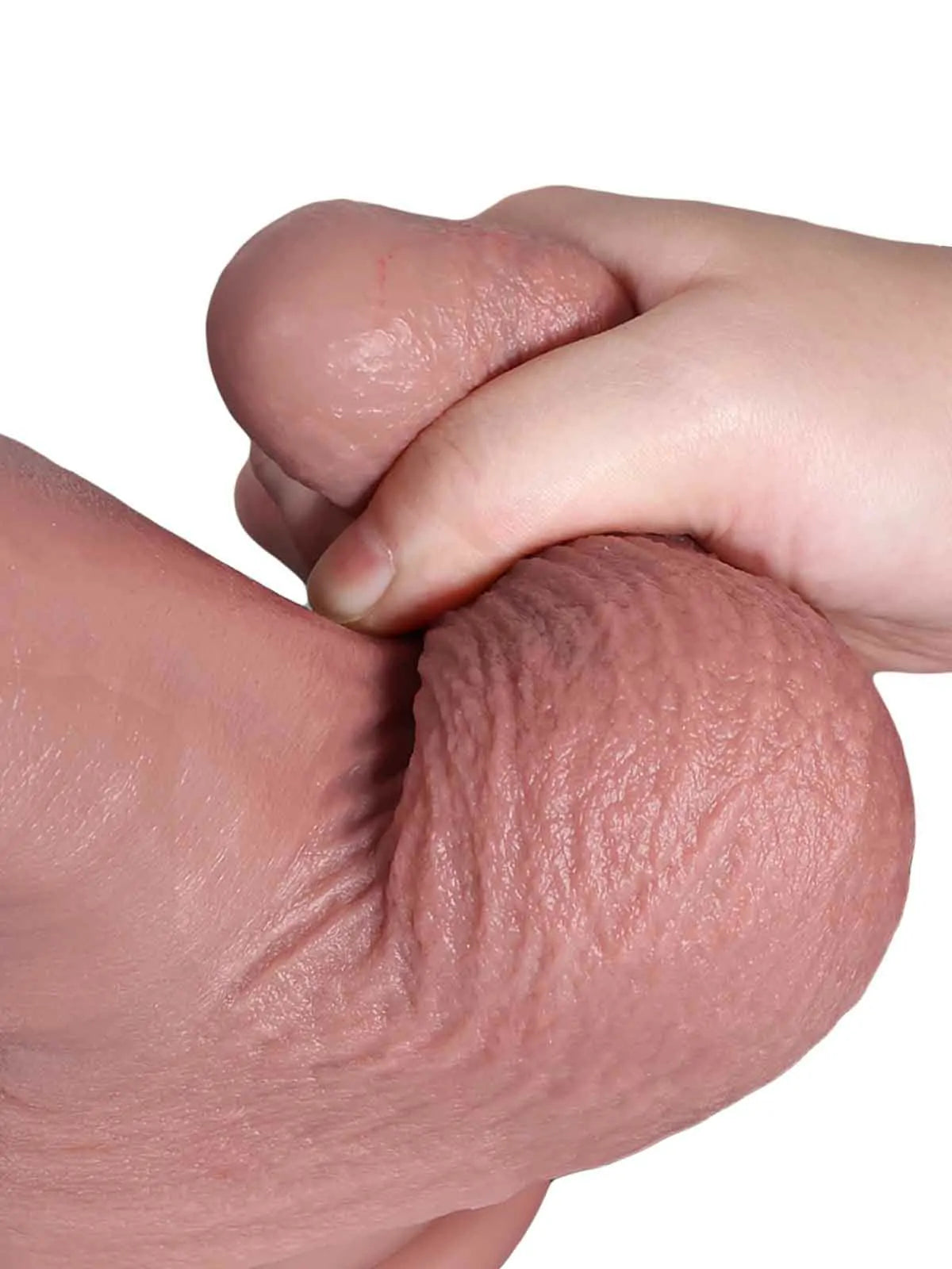26,4 cm Stor Realistisk Dildo med Förhud, Glidande Hud & Sugpropp