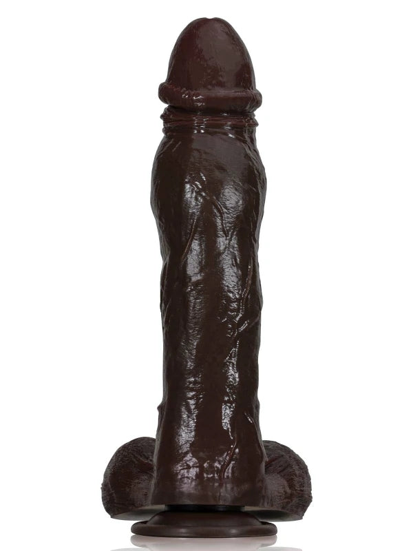27 cm Svart Stor Thrusting Dildo