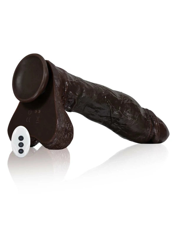 27 cm Svart Stor Thrusting Dildo