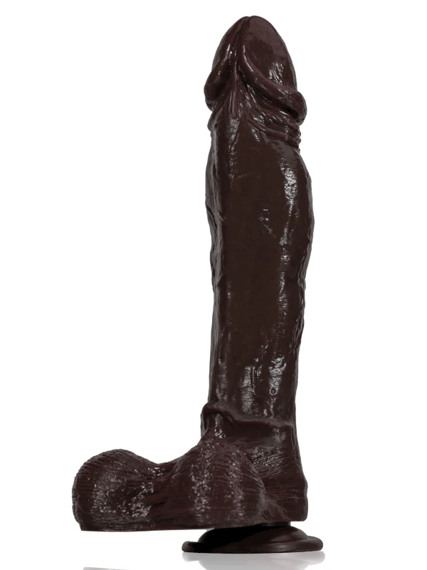 27 cm Svart Stor Thrusting Dildo