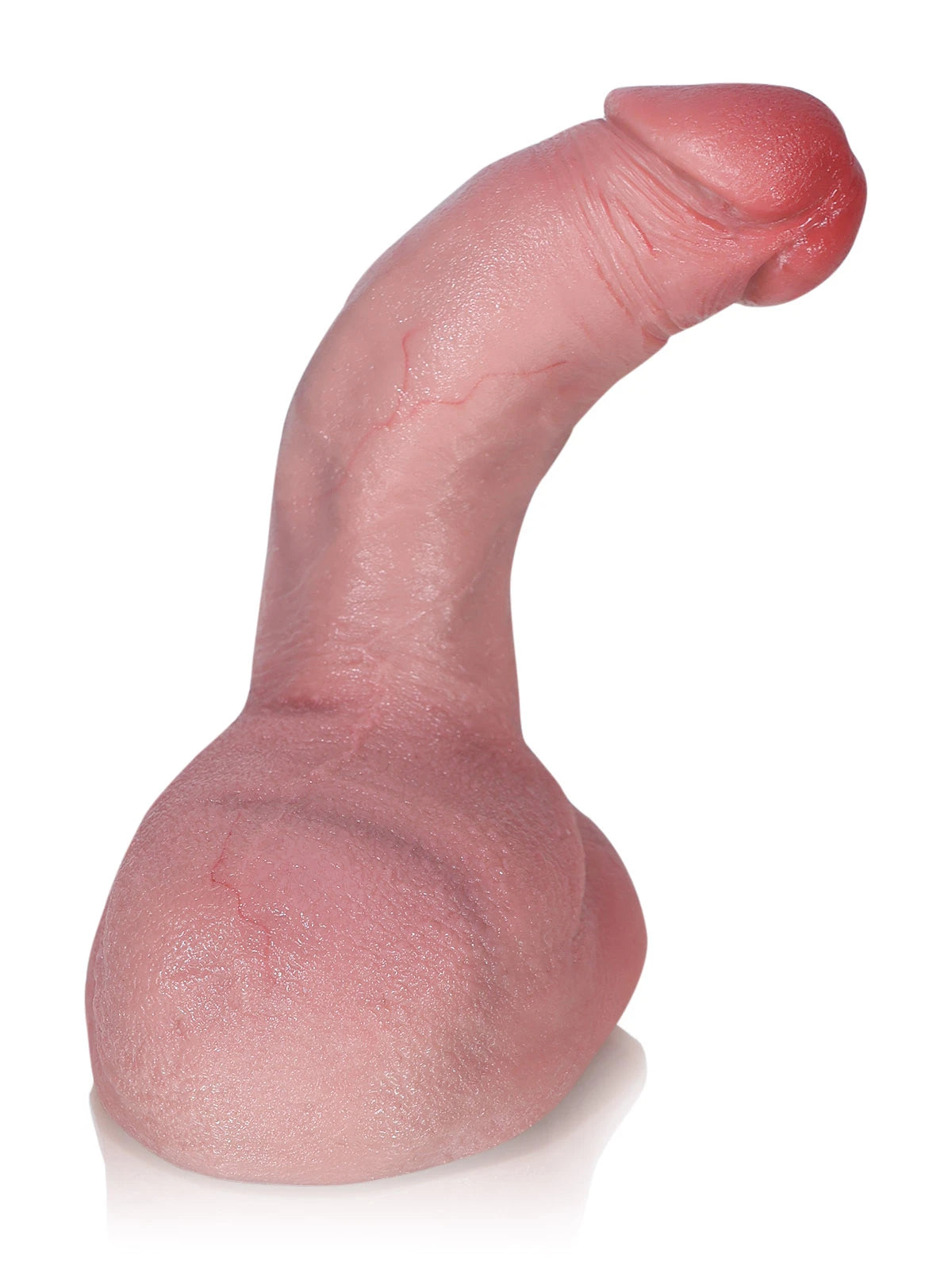 14,5 cm Realistisk Silikondildo med Stora Testiklar - Perfekt för Nybörjare
