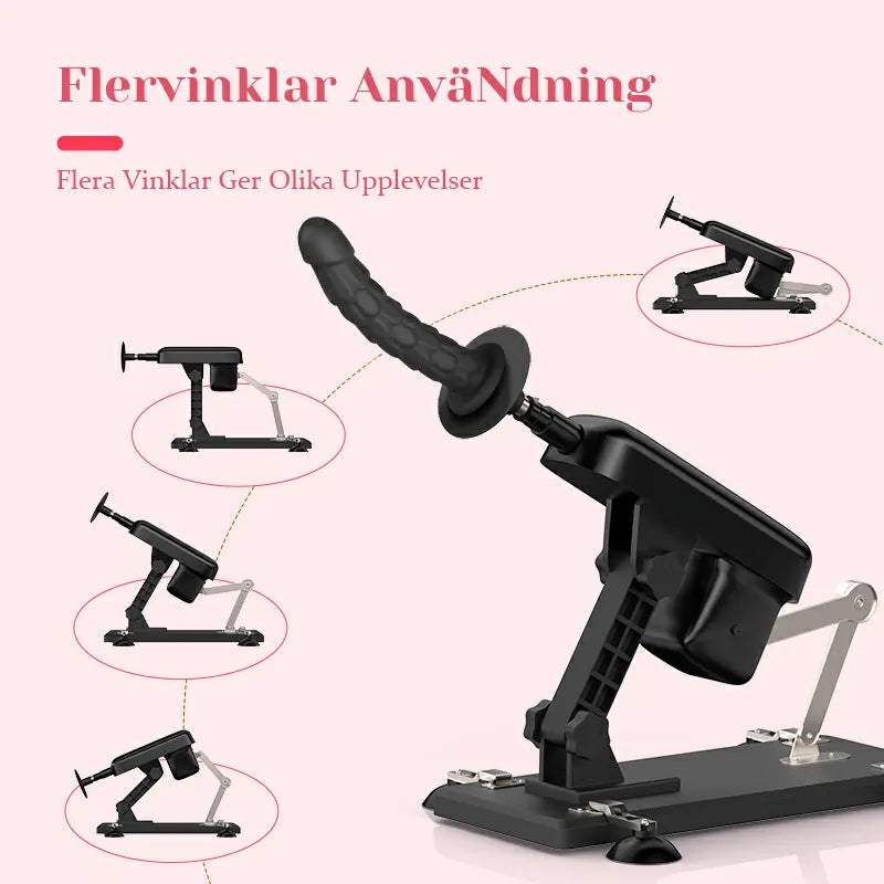 Dildo Maskin med Stötfunktion – Automatiskt Justerbar, 12 Lägen, 300 Stötar/Min