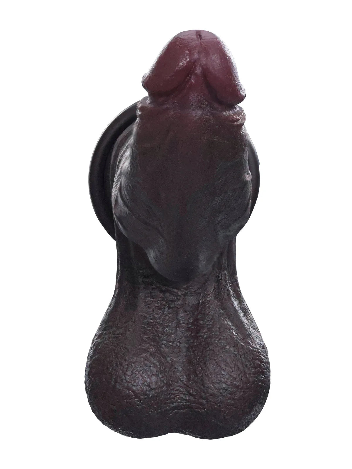 Logan: 23,4 cm Svart Dildo med Stort Ollon och Svängande Testiklar