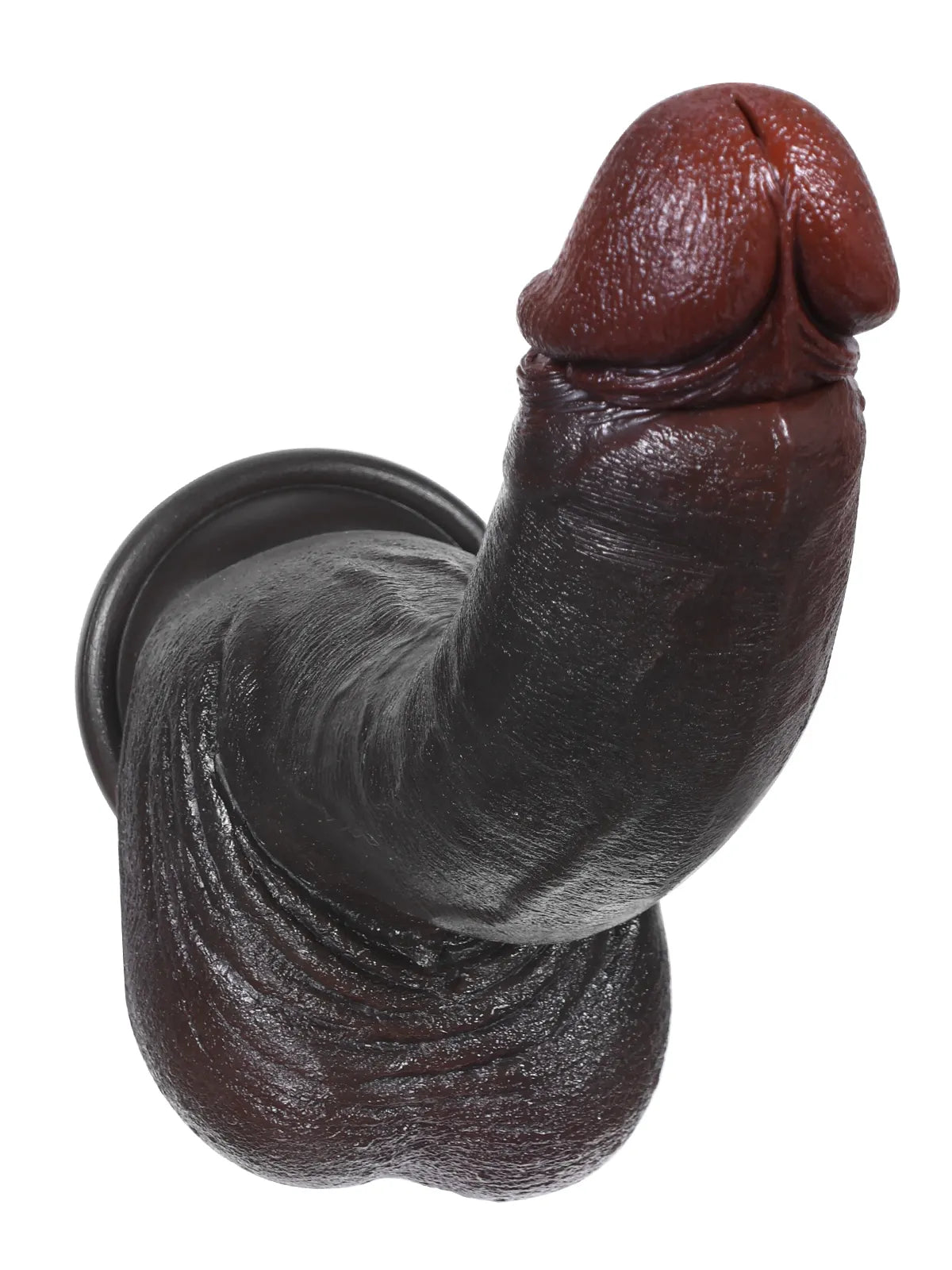 24,5 cm Svart Dildo Böjbar Dildo i Dubbelskiktat Premium-silikon