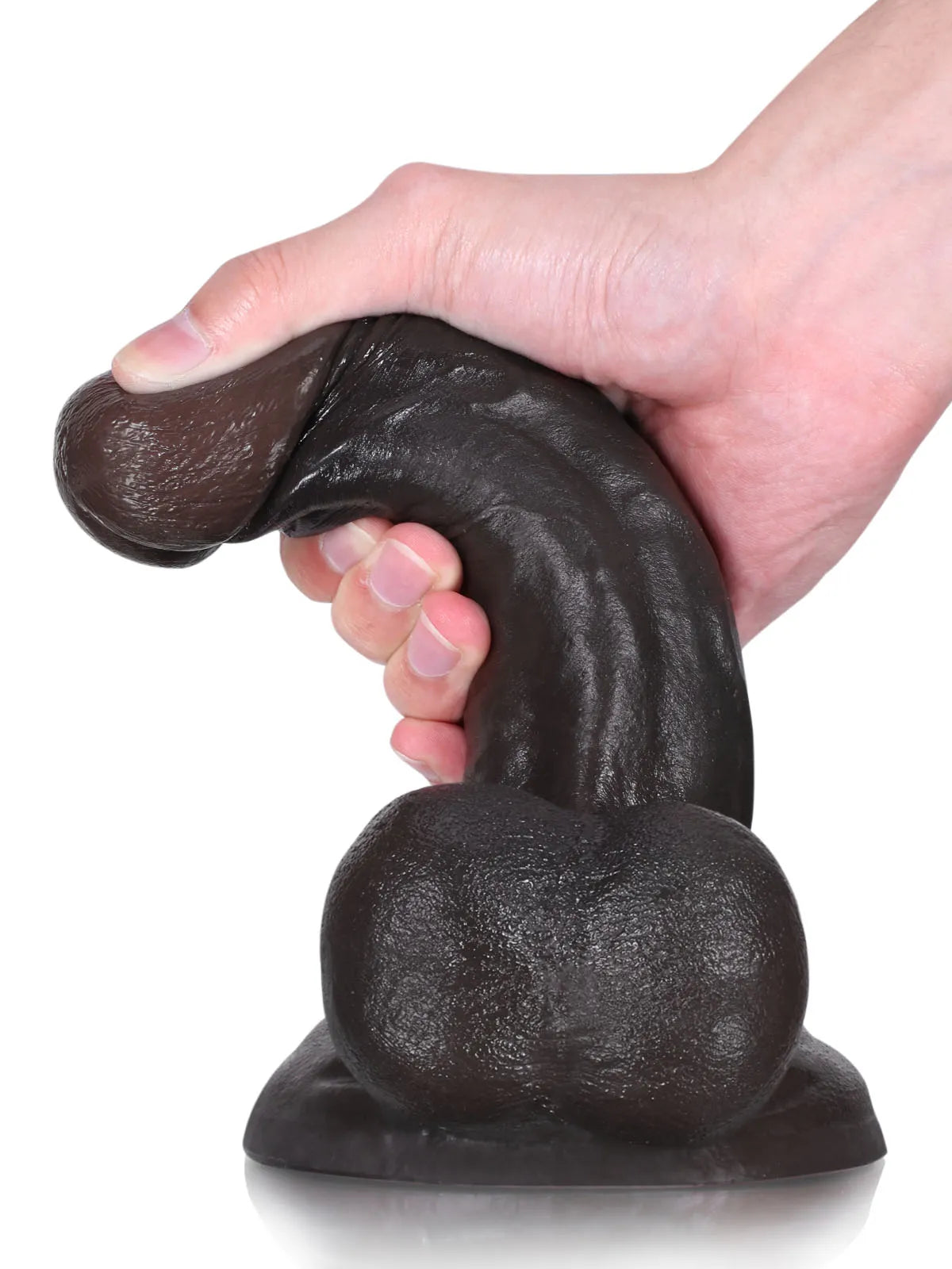20 cm Realistisk Dildo med Stark Sugpropp och Flexibla Testiklar