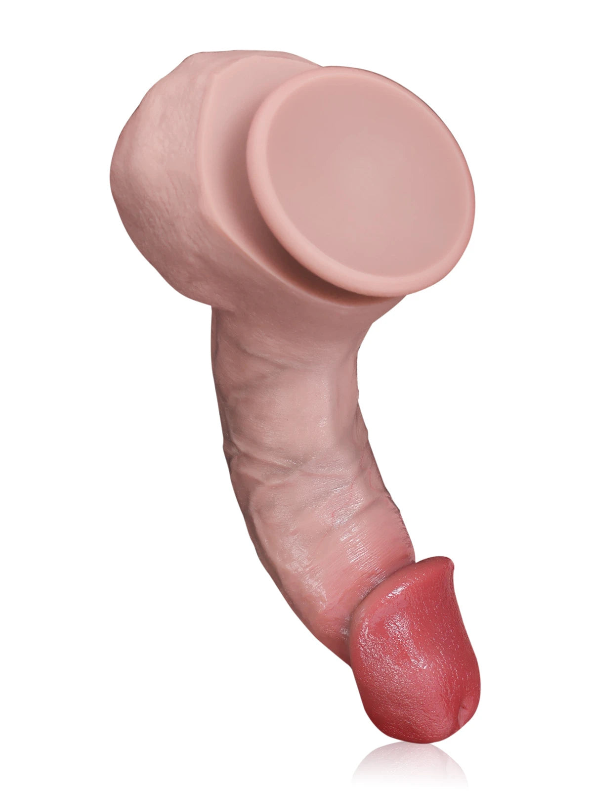 23 cm Realistisk Dildo med Mjuk Hud, Svullen Eichel, Ådrig Struktur