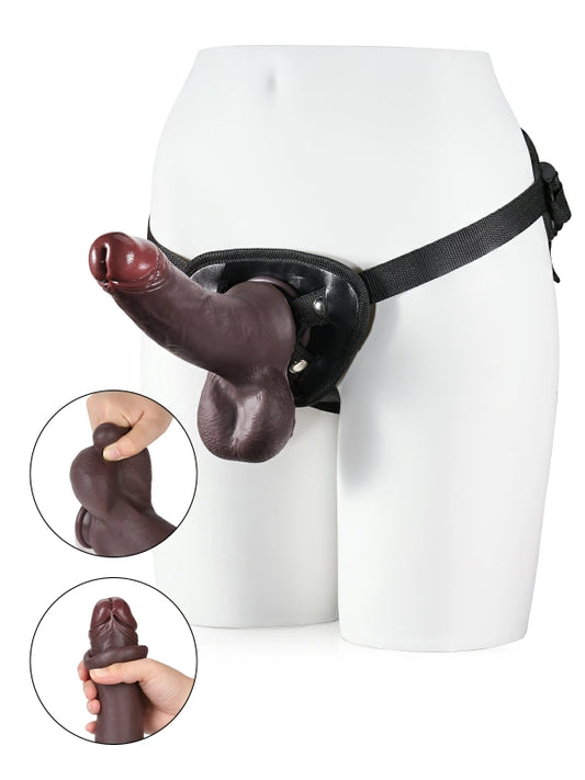 23 cm Strap-on-me Dildo Mörk Design Stark Sugkopp och Realistisk Form