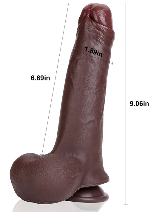 23 cm Strap-on-me Dildo Mörk Design Stark Sugkopp och Realistisk Form