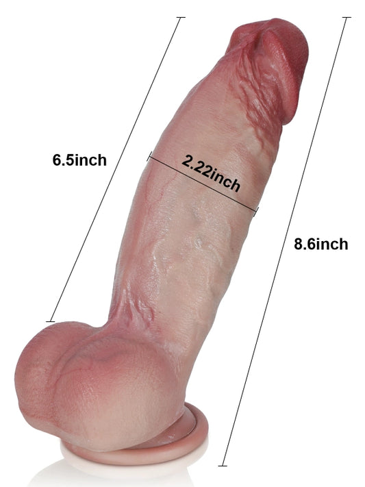 22 cm StrapOn Dildo Realistiska Ådror och Stark Sugkopp Justerbar Sele