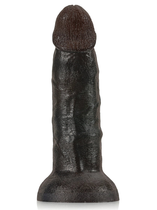 22 cm Stor Svart Dildo Stabil Bas Fyllig och Kraftfull Känsla