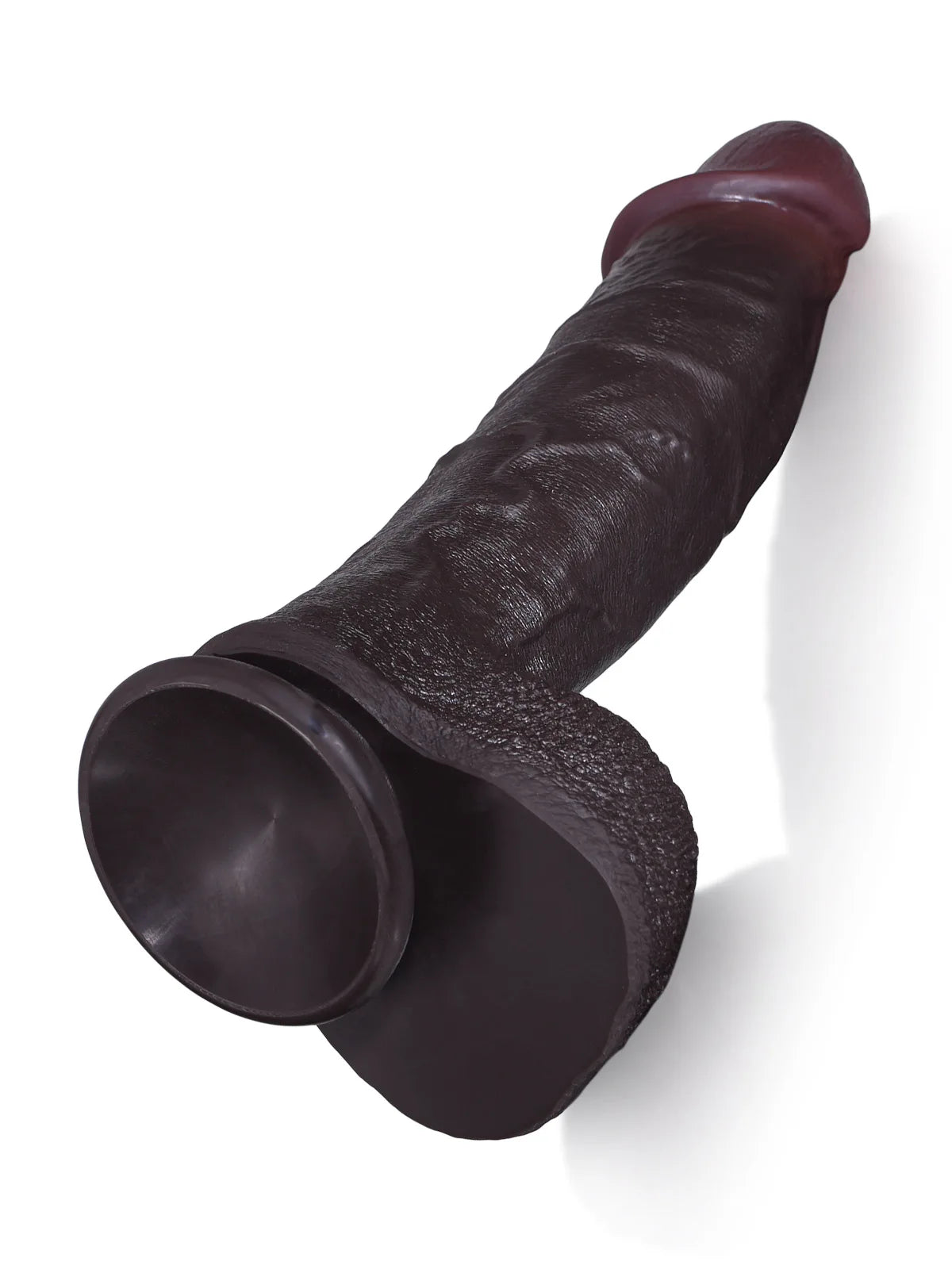Elias: 27 cm Lång Svart Thrusting Dildo med Värme
