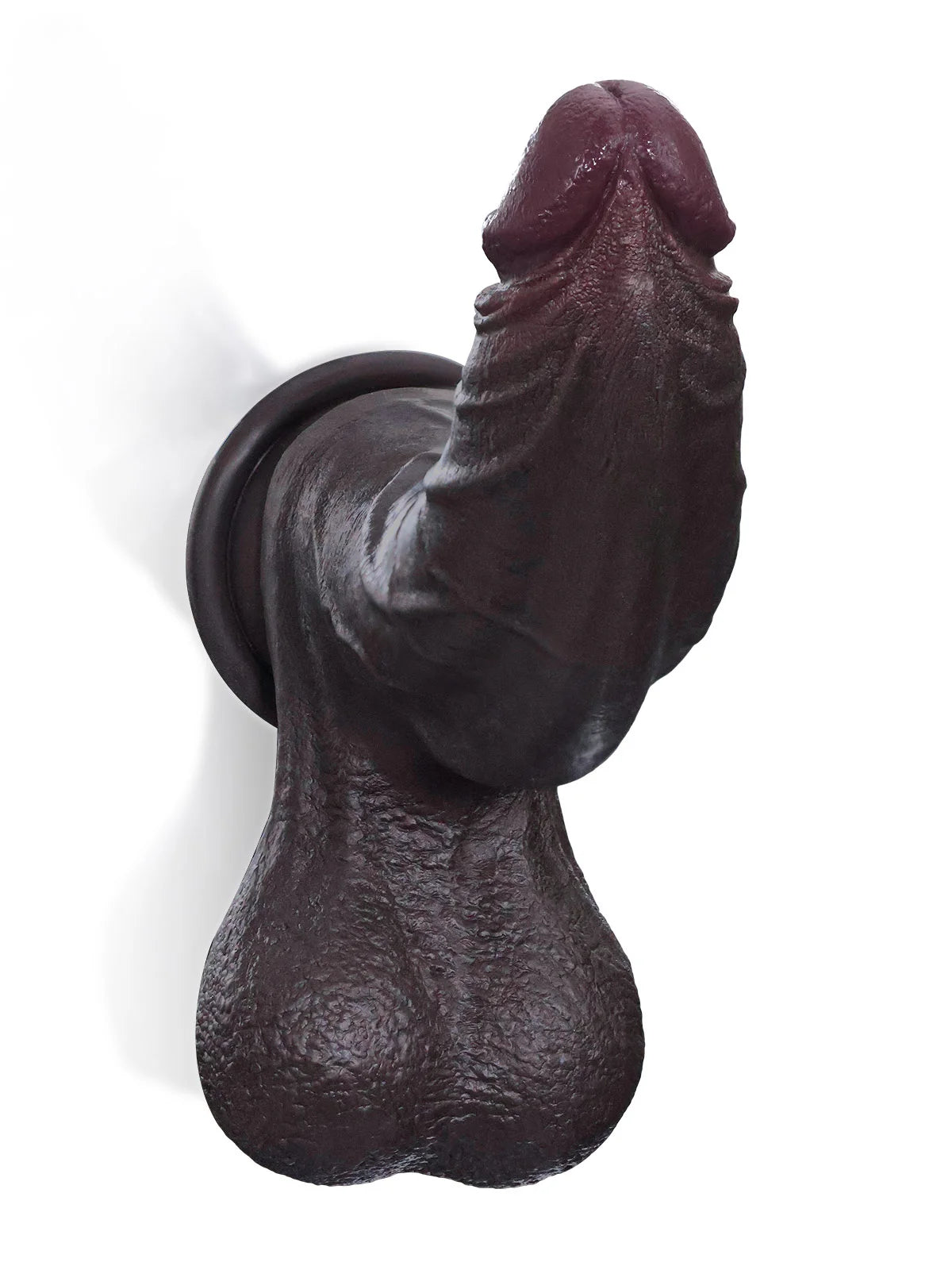Hunter: 23,6 cm Böjd Svart G-punkt Dildo med Progressiv Grovlek