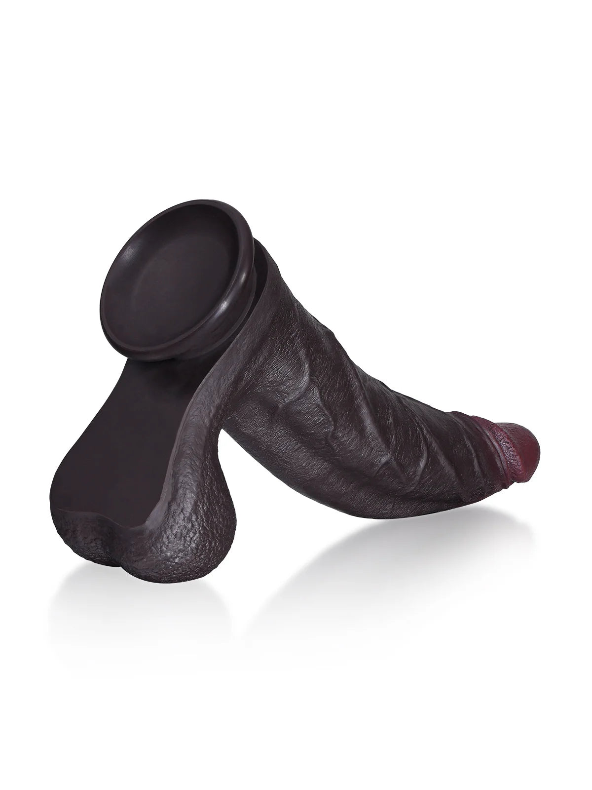 Hunter: 23,6 cm Böjd Svart G-punkt Dildo med Progressiv Grovlek