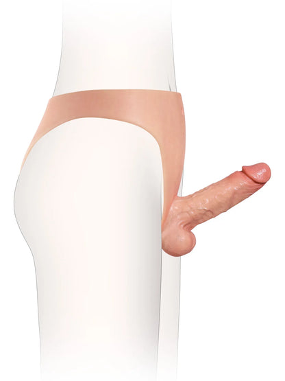 15,5 cm Realistisk Silikon-Strap-On med Fast Kärna