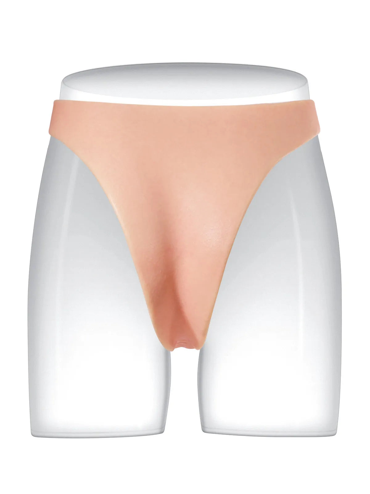 15,5 cm Realistisk Silikon-Strap-On med Fast Kärna