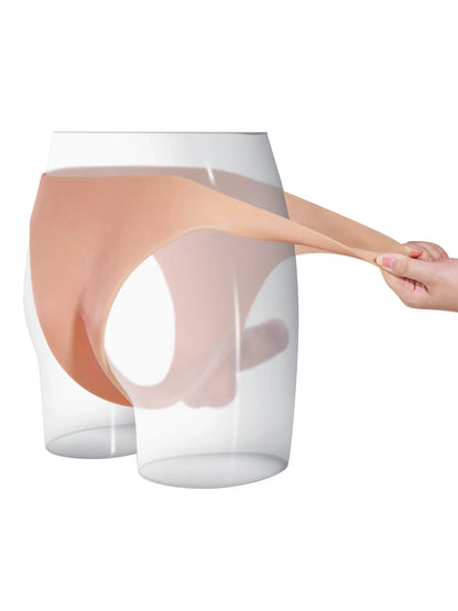 15,5 cm Realistisk Silikon-Strap-On med Fast Kärna