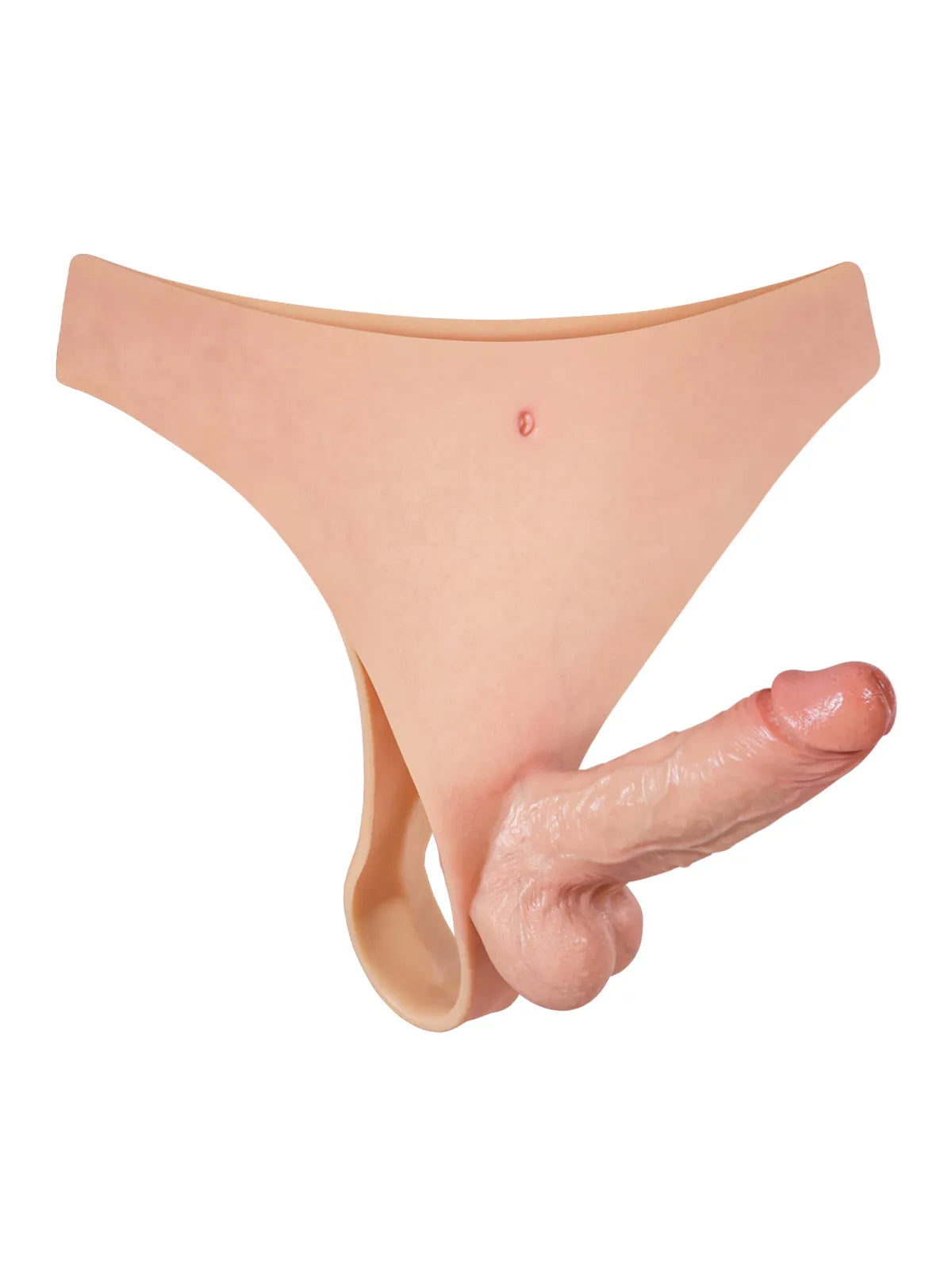 15,5 cm Realistisk Silikon-Strap-On med Fast Kärna