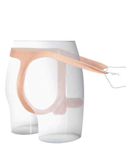 15 cm Ultratunn Silikon-Strap-On Dildo för Par