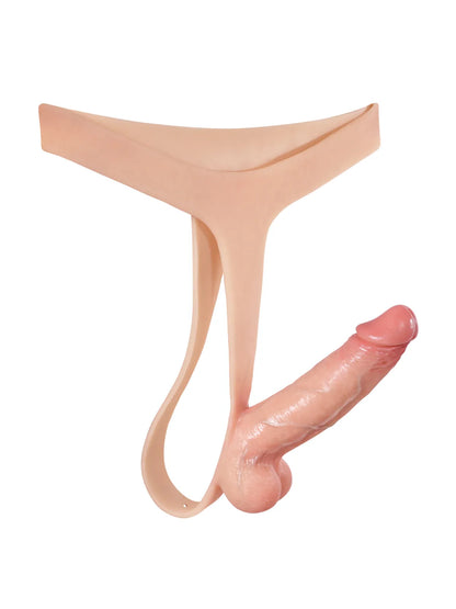 15 cm Ultratunn Silikon-Strap-On Dildo för Par