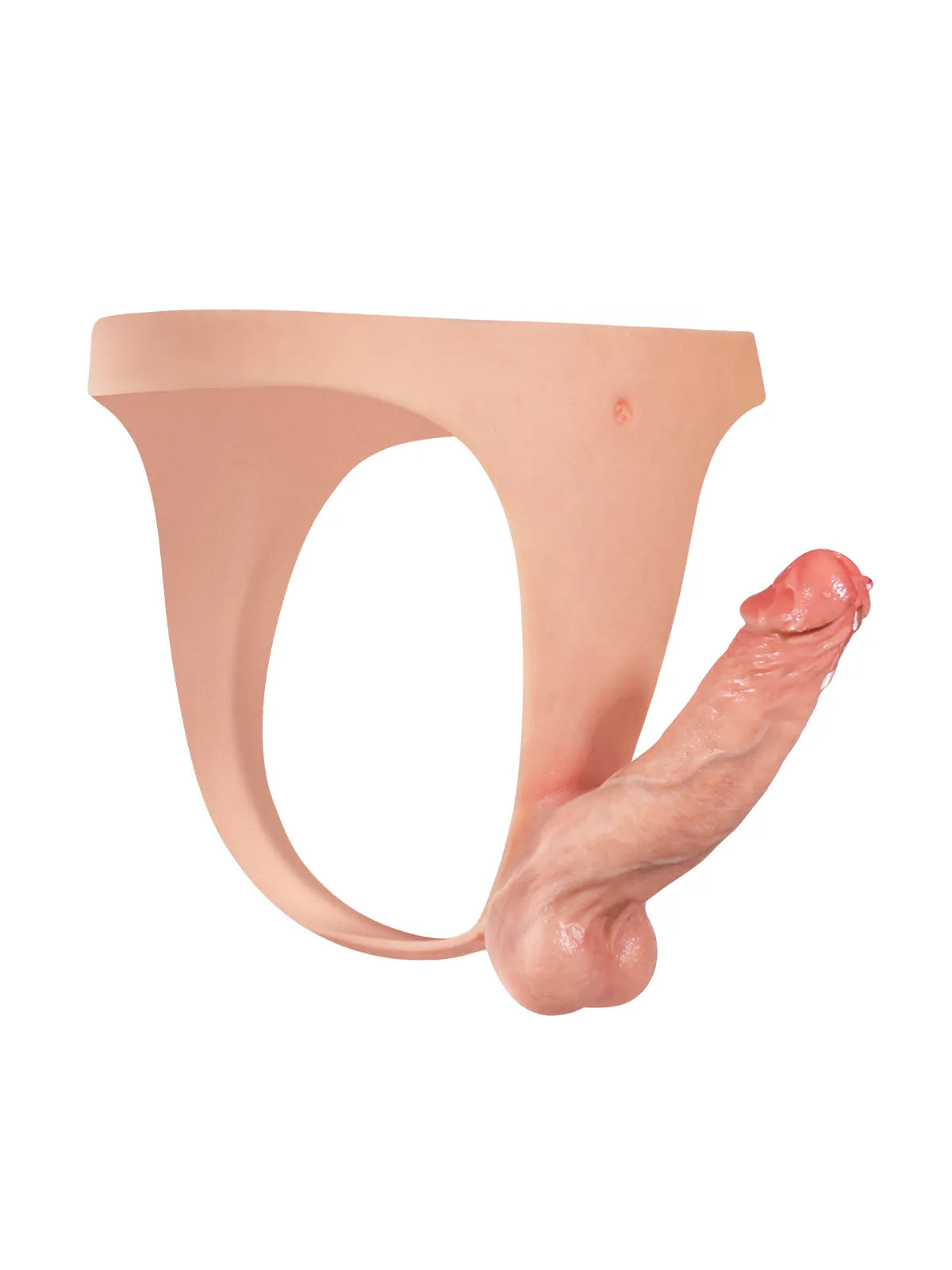 16 cm Lätt Silikon-Strap-On med Smalt Band & Realistisk Känsla