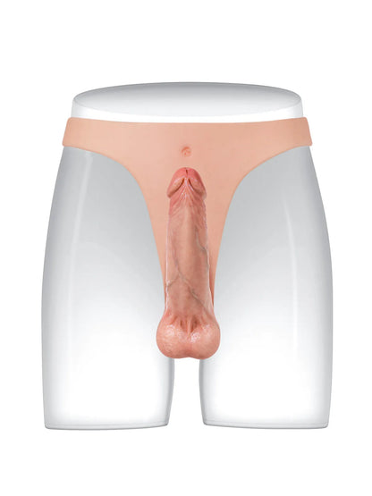 16 cm Lätt Silikon-Strap-On med Smalt Band & Realistisk Känsla