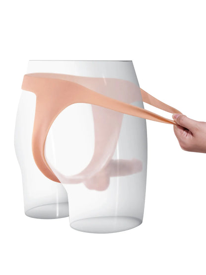 16 cm Lätt Silikon-Strap-On med Smalt Band & Realistisk Känsla