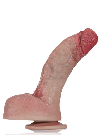 19 cm Realistisk G-punkt Dildo med Böjt Skaft