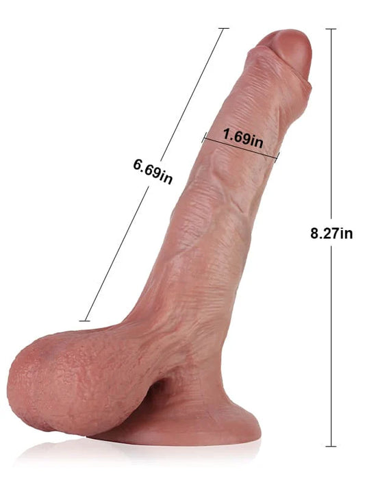 Realistisk Oskuren Dildo med Stark Sugkopp SID72