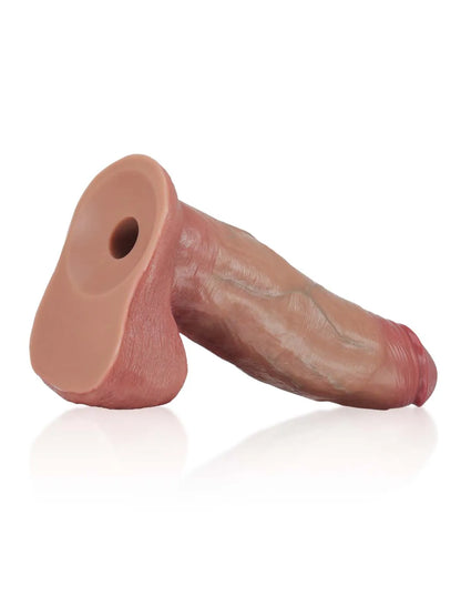 22,8 cm Sliding Skin Dildo med Rörliga Testiklar - Vac-U-Lock Kompatibel