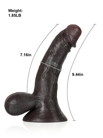 Naturtrogen Sugpropps-Dildo SID74-Black