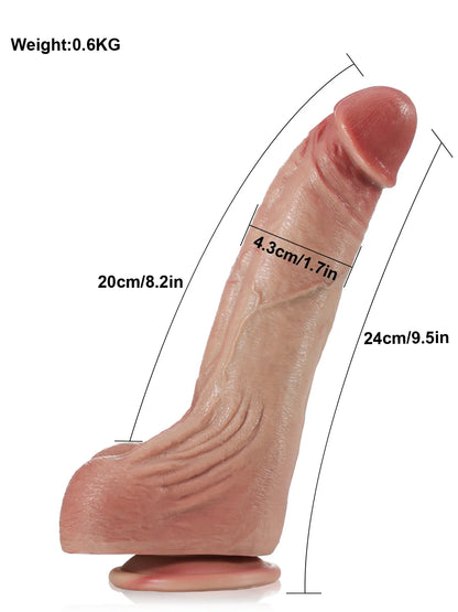 24 cm Realistisk Dildo i Hudton med Äkta Hudkänsla