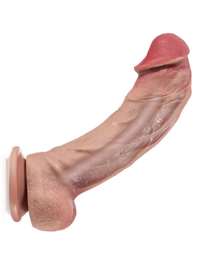 19,8/ 23,8 cm Tjock Böjd G-punktsdildo i Hudton med Böjbar Metallkärna