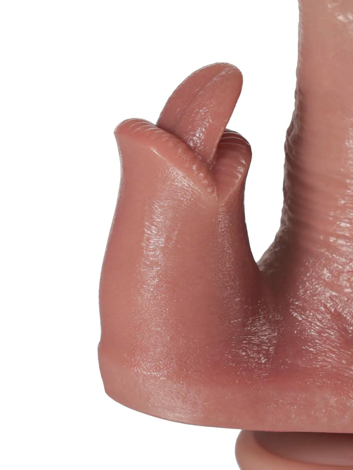 25 cm Teleskopisk Vibrerande Dildo med Klitorisstimulerande Lickfunktion