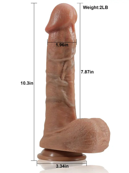 Realistisk Brun Stor Dildo-SID116-Flesh