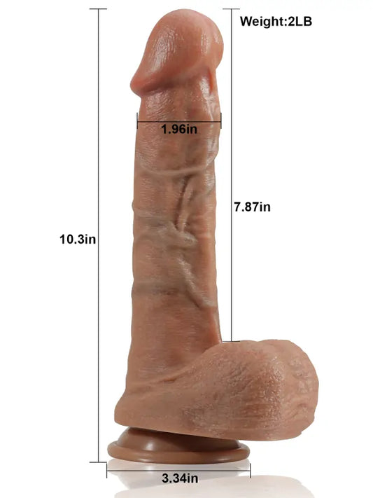 Realistisk Brun Stor Dildo-SID116-Flesh