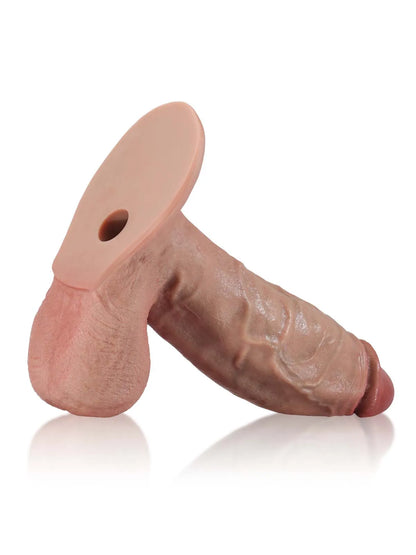 26 cm Stor Tjock Realistisk Dildo med Rörliga Testiklar och Vac-U-Lock-Fäste