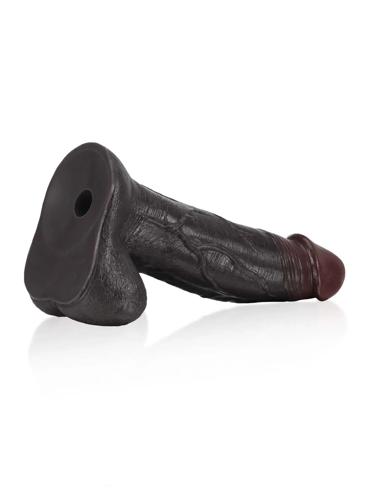 27,5 cm Stor Realistisk Dildo med Rörlig Hud, Testiklar och Vac-U-Lock-Fäste