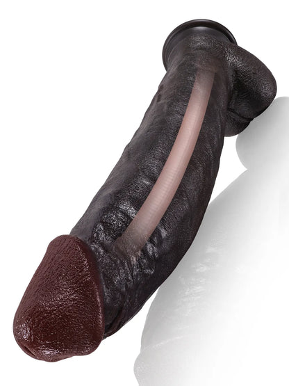 30,9 cm Stor Mjuk Realistisk Dildo med Böjbar Metallkärna