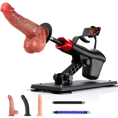 Dildo Maskin med Stötfunktion – Upp till 333 Stötar/Min, Mobilhållare