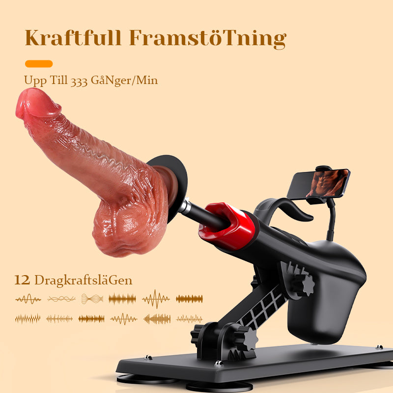Dildo Maskin med Stötfunktion – Upp till 333 Stötar/Min, Mobilhållare