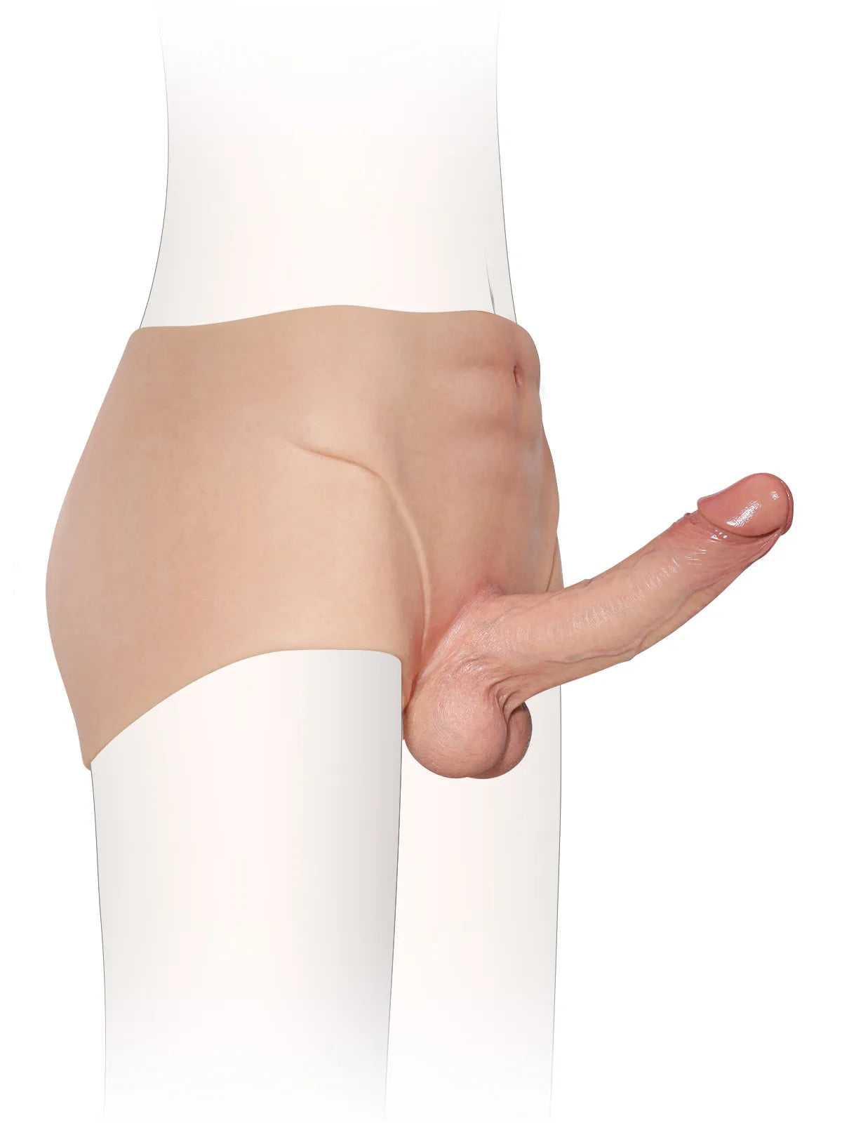 Full-Wrap Silikon-Strap-On med 18,5 cm Realistisk Dildo