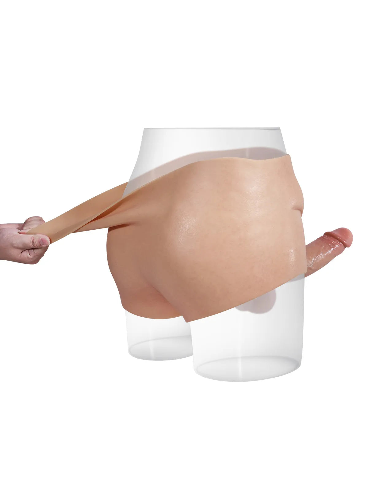 Full-Wrap Silikon-Strap-On med 18,5 cm Realistisk Dildo