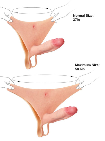 Ihålig Strap-On med Förlängning - Bekväm Penis Sleeve för Extra Stöd