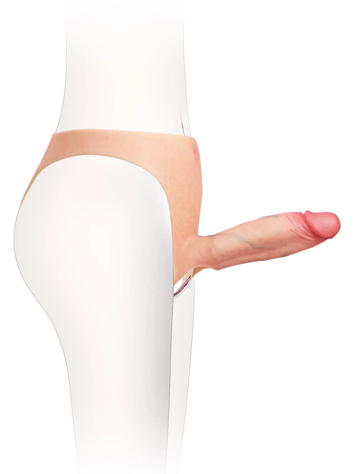 Ihålig Strap-On med Förlängning - Bekväm Penis Sleeve för Extra Stöd