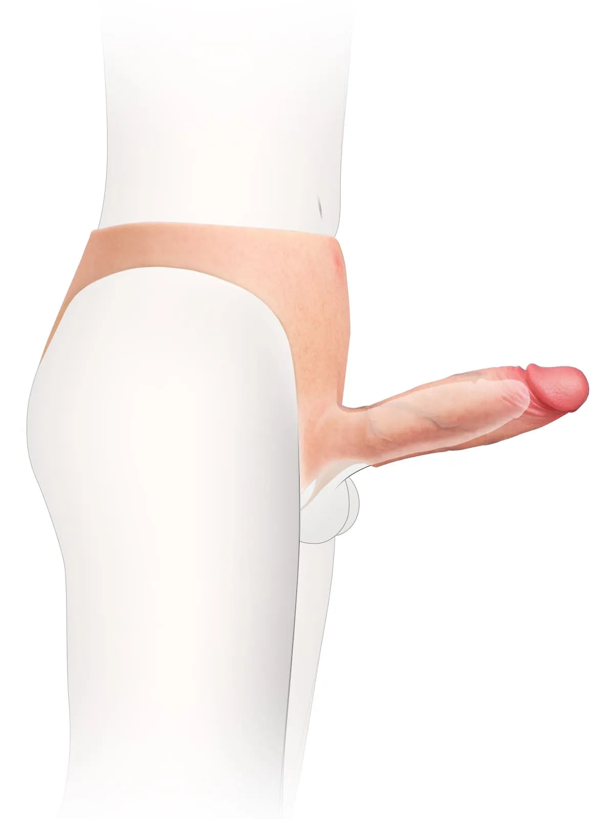 Ihålig Strap-On med Förlängning - Bekväm Penis Sleeve för Extra Stöd