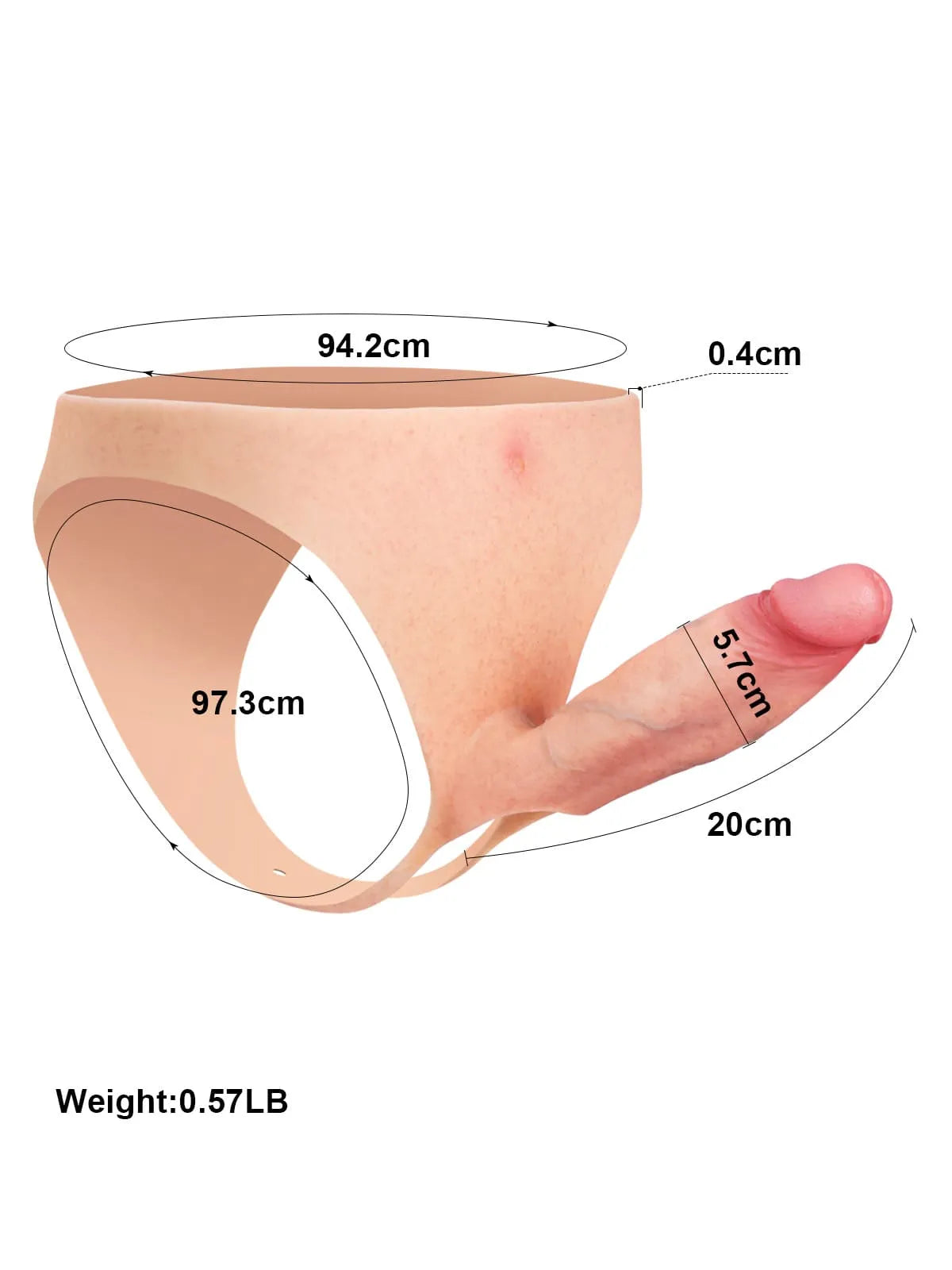 Ihålig Strap-On med Förlängning - Bekväm Penis Sleeve för Extra Stöd