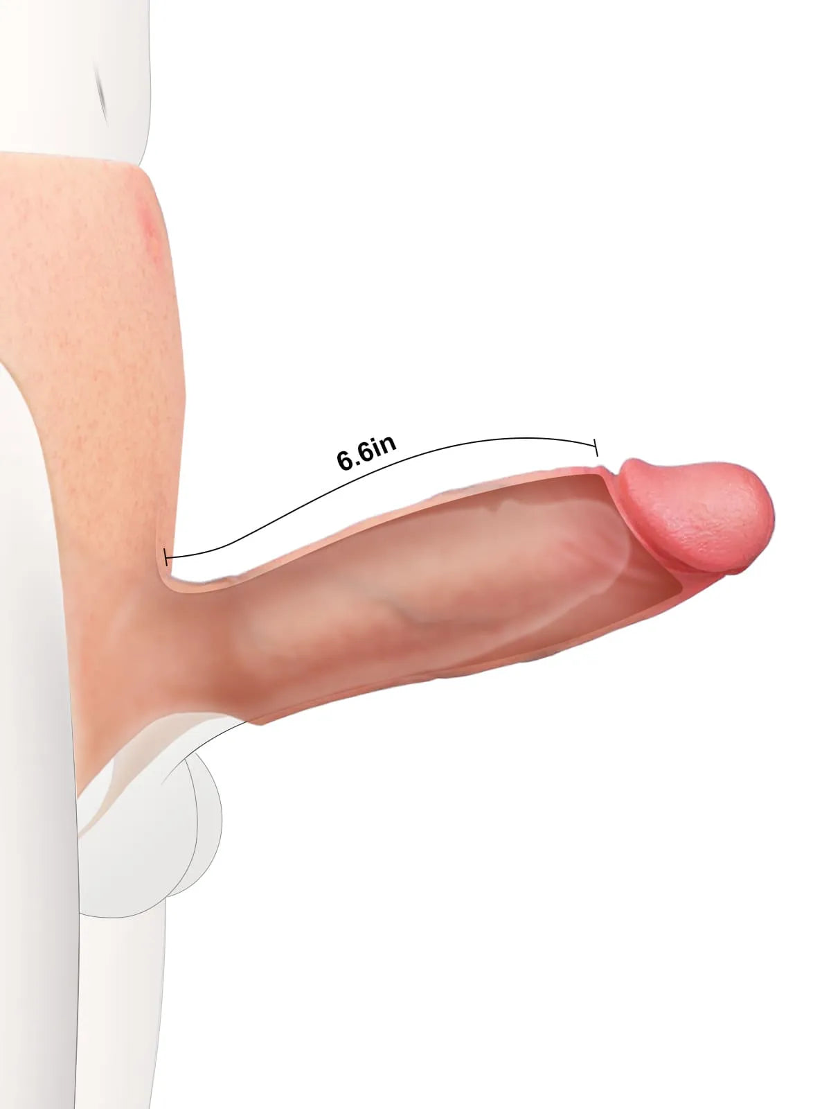 Ihålig Strap-On med Förlängning - Bekväm Penis Sleeve för Extra Stöd